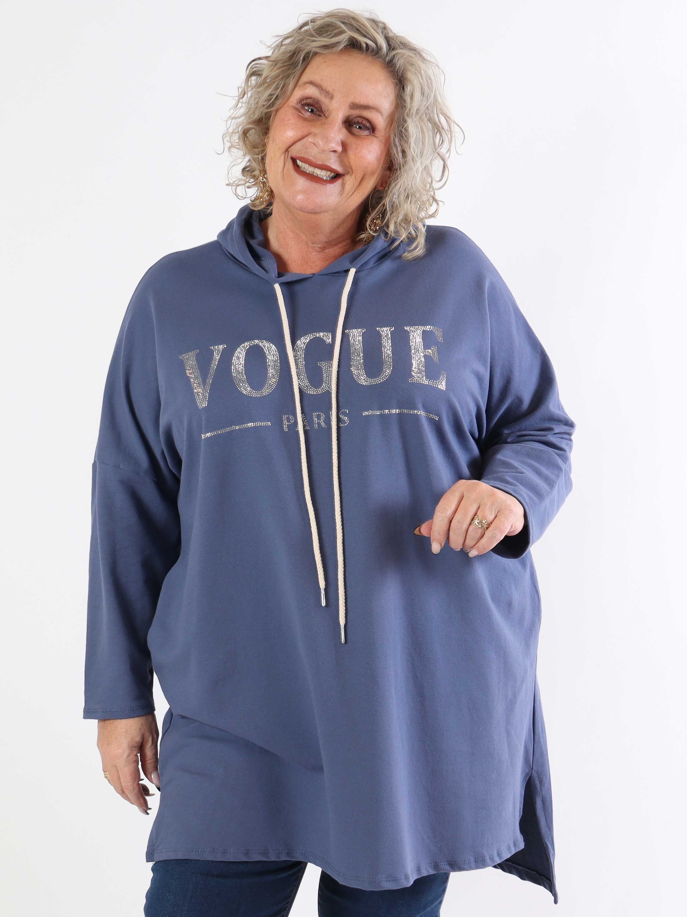 Vogue Hoodie - Plus size hoodie kjole med similisten